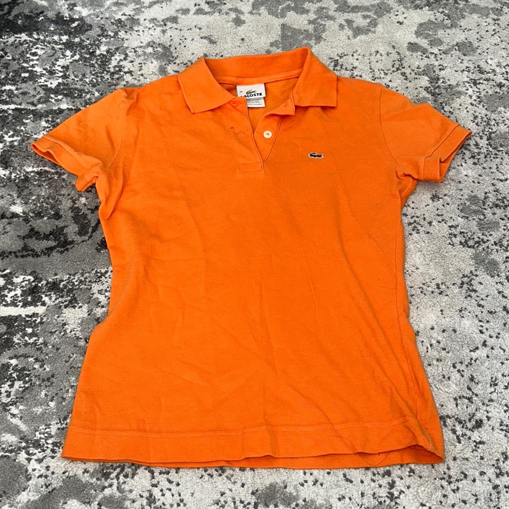 Lacoste Orange classic short sleeve Polo